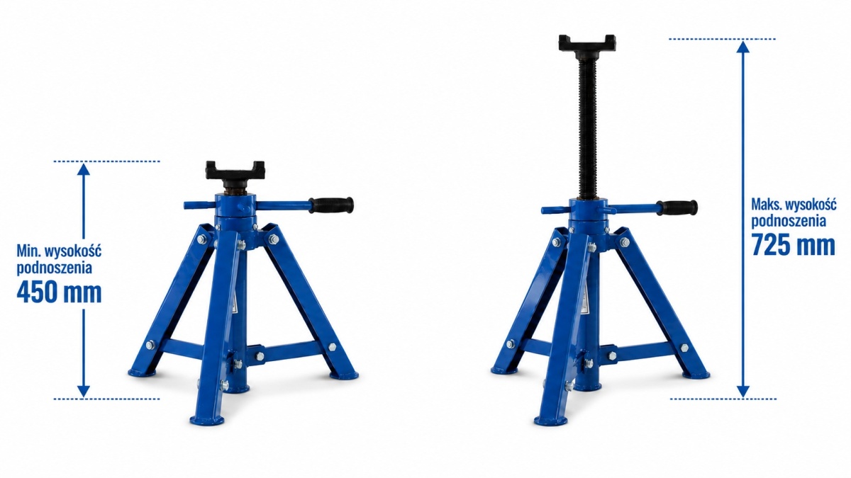 Podpěrná koza 12T 450-725 mm dílenský stojan pod auto M20012